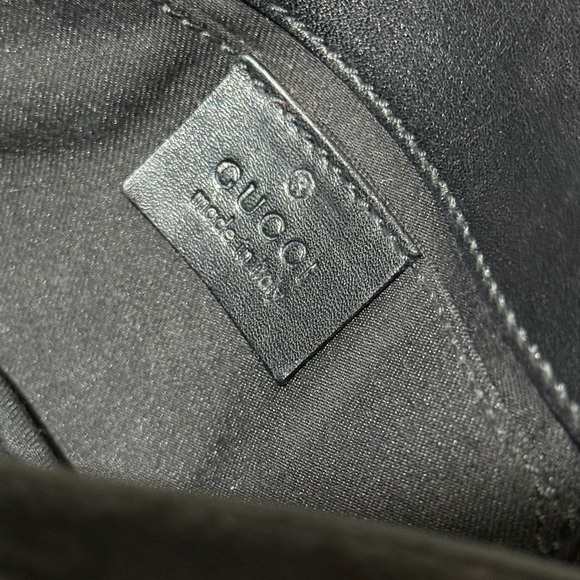 AUTH GUCCI HORSEBIT shoulder bag black pink stripe monogram stud bamboo detail - Picture 9 of 16